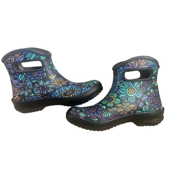 BOGS Bloom Women’s Waterproof Rain Boots – Floral Print – Size 6 - Picture 2 of 5
